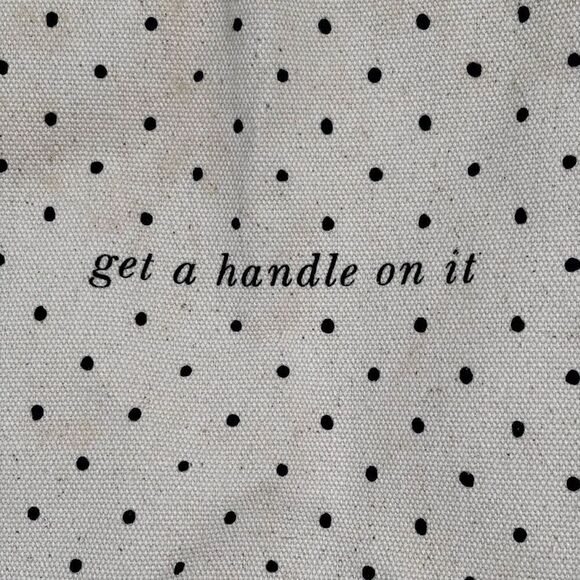 Kate Spade New York Black Dot Round Canvas Storage Bin 15"w x 10"h x 11.5"d NWT - Picture 3 of 14